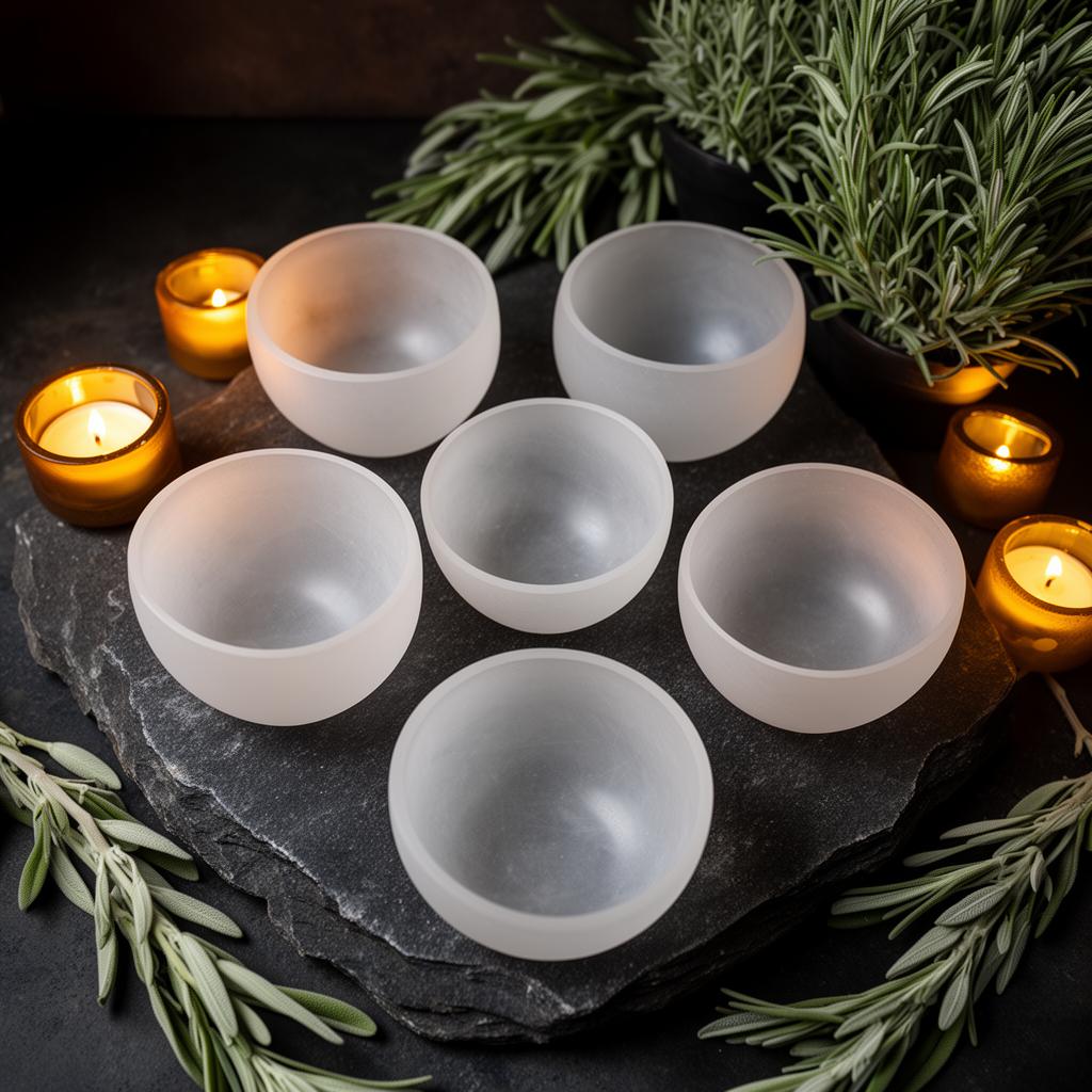 Crystal singing bowls